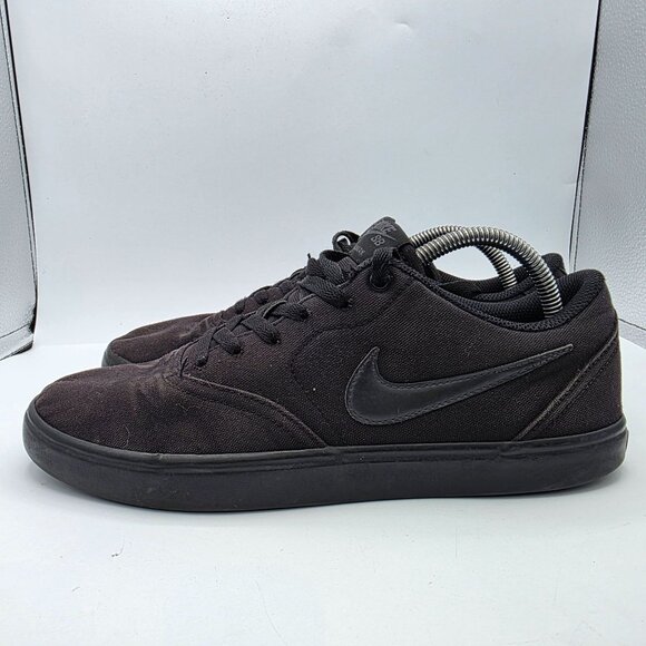 Nike SB Check Solarsoft Mens Size 9.5 Triple Black Sneaker Shoes Casual Athletic main image 12